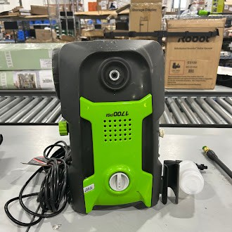 #ad GREENWORKS 1700 PSI 1.2 GPM ELETRUC PRESURE WASHER GPW 1702 Scratch amp; Dent $251.36