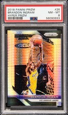 2018 PANINI PRIZM HYPER PRIZM #26 BRANDON INGRAM PSA 8
