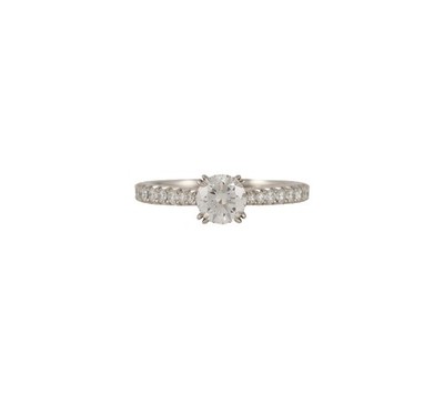 Harry Winston 1.23ctw Diamond Solitaire Engagement Ring in Platinum Box & Papers