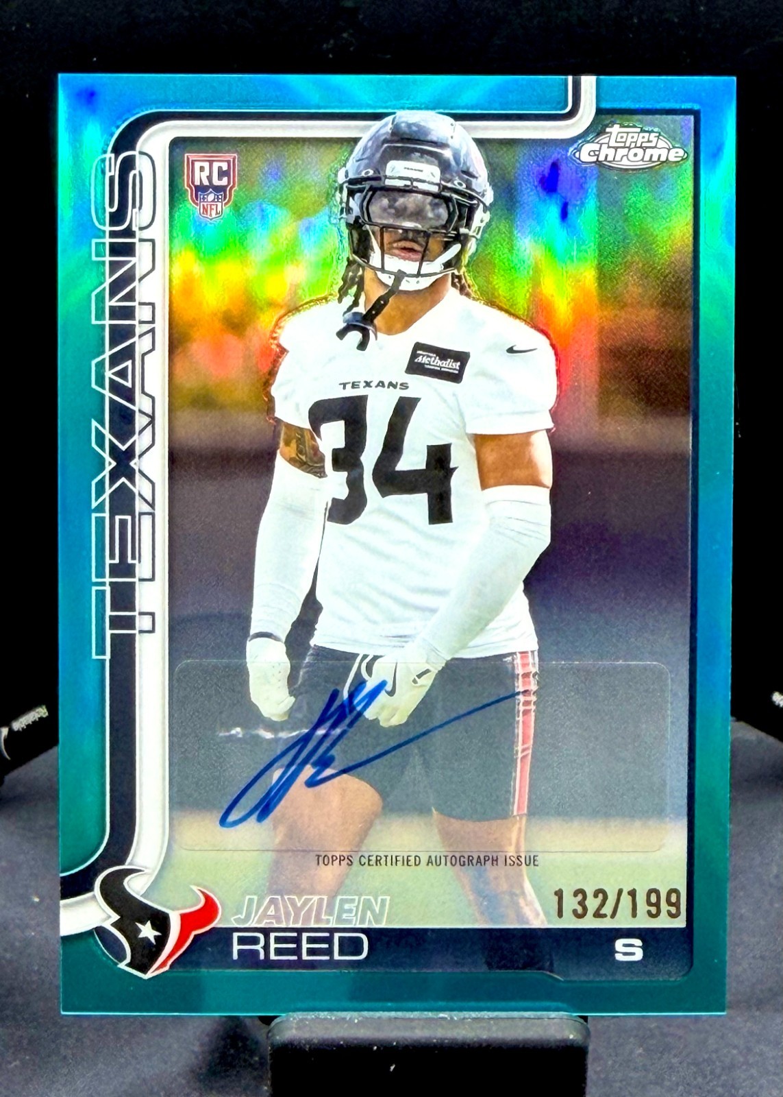 2025 Topps Chrome - Rookie Autographs Jaylen Reed #RA-JR Aqua Refractor /199 