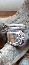 Silver Spiral Ring, Vintage Fork Ring Size O