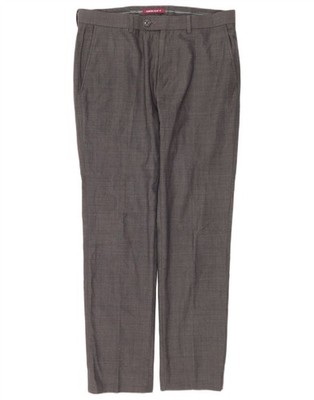 Marks & Spencer Mens Modern Slim Fit Suit Trousers W32 L31 Grey Wool AF39