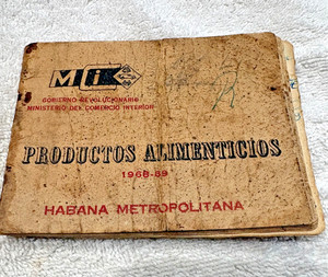 Cuban Food Ration Book or Libreta. 1968, VINTAGE, Stores to pickup all your food