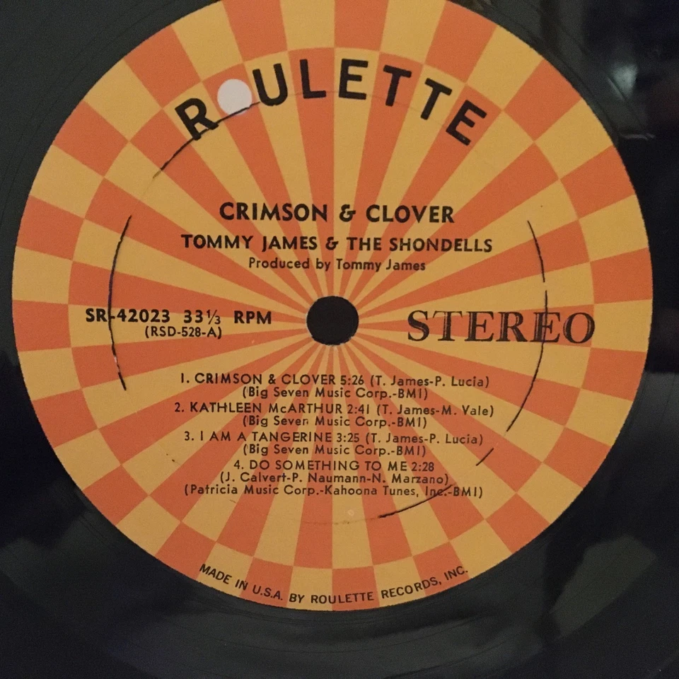 TOMMY JAMES & THE SHONDELLS  LP  - Crimson & Clover  (OG 1969 Stereo LP Vinyl) - Image 3 of 4