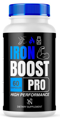 Iron Boost for Men, Ironboost Pro High Performance 60 Capsules 1 Bottle