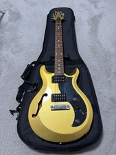 Chitarra elettrica PRS S2 Mira Semi-Hollow Gold usata rara, con custodia gig