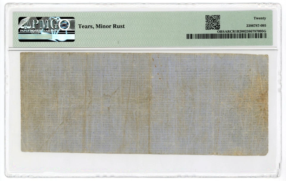 1861 Cr.1B $10 ARKANSAS Treasury Warrant - CIVIL WAR Era PMG VF 20 - Image 2 of 2