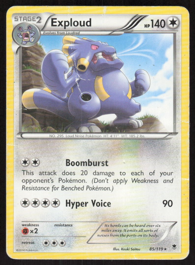 Pokemon Exploud Rare 85/119 XY - Phantom Forces LP