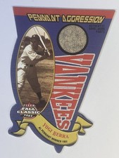 2003 Fleer Fall Classic Pennant Aggression - Yogi Berra Jersey Card #025/100