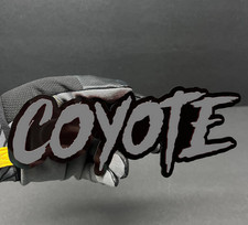 1pc Gray Custom Text Coyote 3d Car Emblem Acrylic Car Badge Aggressive Racing