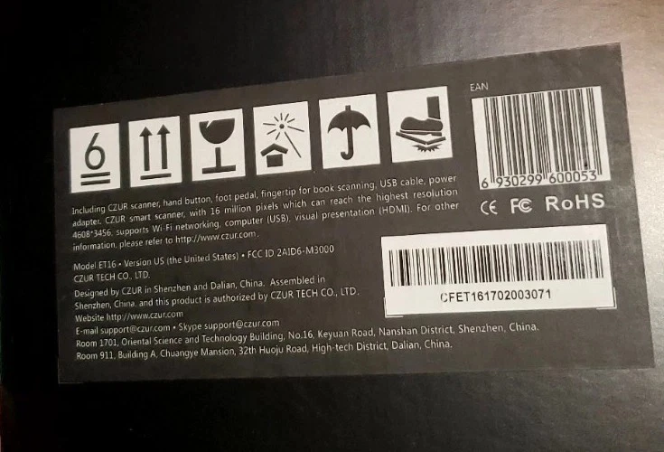 CZUR ET16 Scanner, Book Reader Documents Objects Complete W/ Extra ASP/USB Cable - Image 2 of 4