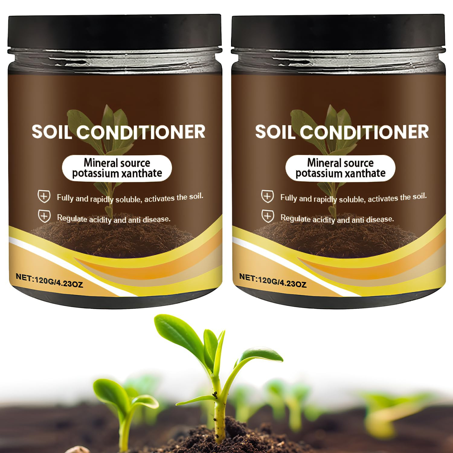 2Pcs Soil Activators,Organic Soil Activators and Plant Fertilizers,Garden Beds f