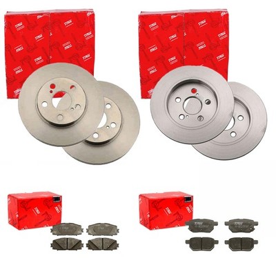 TRW BREMSSCHEIBEN + BELÄGE VORNE + HINTEN passend für LEXUS CT + TOYOTA PRIUS