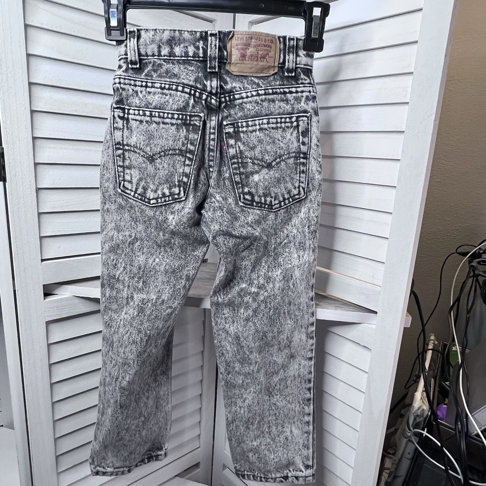 Jeans Levi's 505 de Colección Años 80 Gris Lavado Ácido Talla 8 Hechos en EE. UU. RAROS DIFÍCILES DE ENCONTRAR Foto 4 de 4