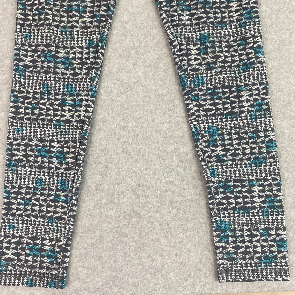 SO Yoga Legging Womens M Gray Blue Geometric Soft Knit Stretch Activewear Pants - Image 3 of 4