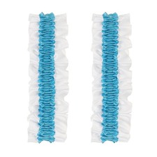 Armband Garter, 2pcs Anti-Slip Sleeve, Sky Blue on White Color