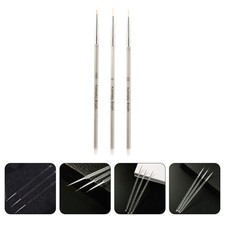3Pcs Manicure Double End Acrylic Transparent Rod Drawing Pencil for Nail Salon