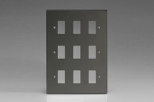 Modular Grid System Iridium PowerGrid Plate 9-Gang Varilight XDIPG9