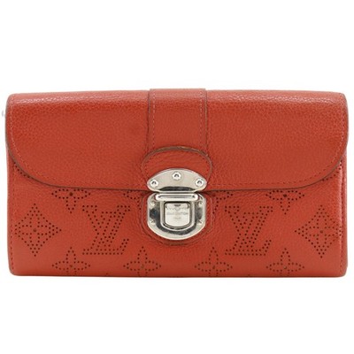 LOUIS VUITTON M58161 Portefeiulle Iris Purse Red Monogram Mahina Women
