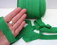 Fold over elastic 20mm green super soft lingerie hair ties headband per 5 metres