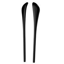 Glasses End Tip Eyeglass Anti Slip Ear Sock Pieces Tube Sleeve Black 1 Pairs-4
