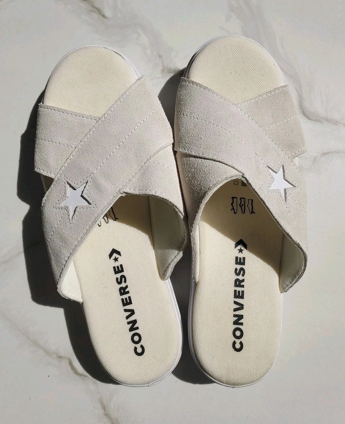 Sandali Converse All Star slip on bianco avorio ottime condizioni taglia 7 UK
