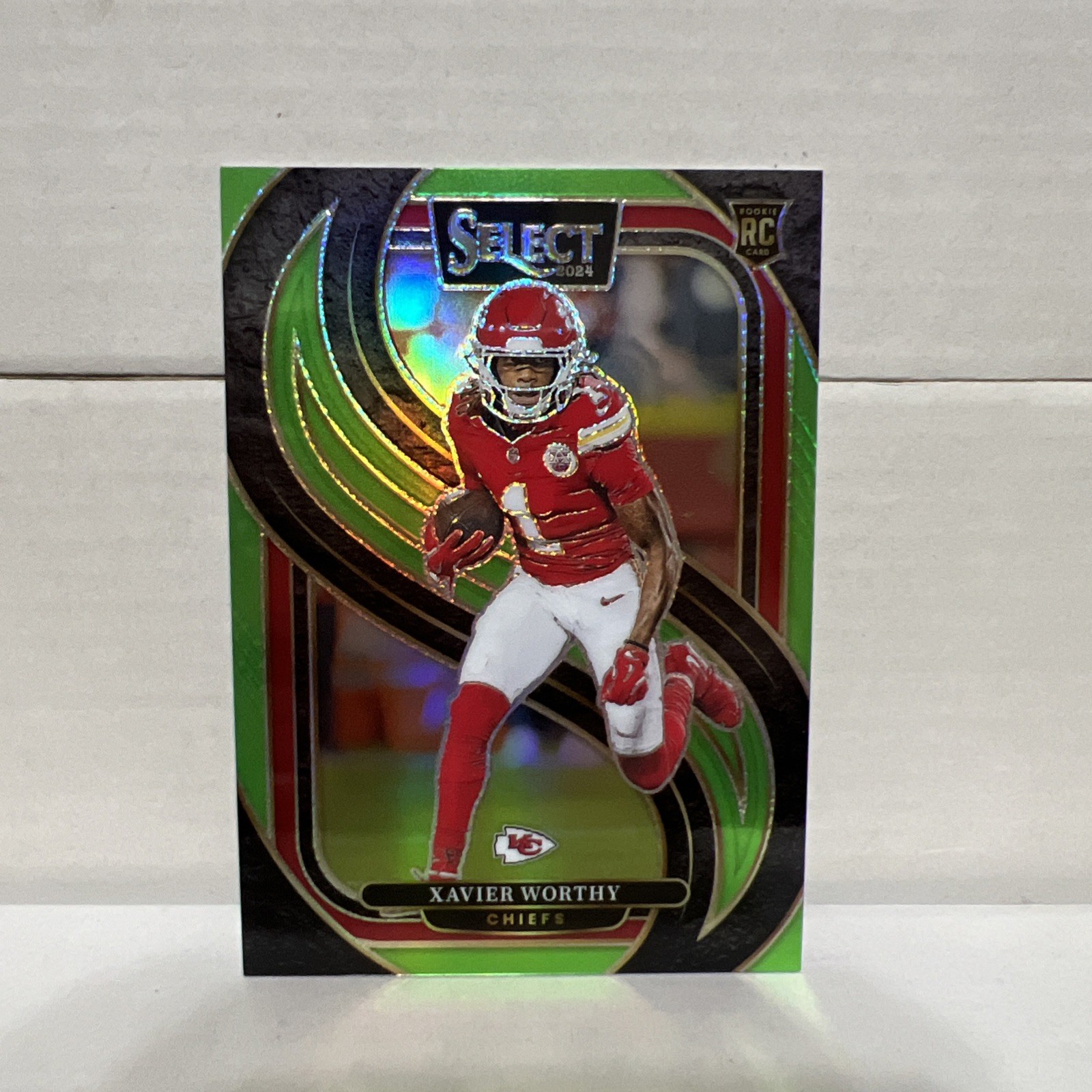 2024 Select Xavier Worthy Premier RC Neon Green Prizm Rookie #/49 Chiefs