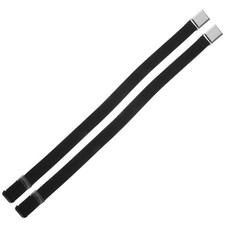 2Pcs Adjustable Kids Elastic Waist Belts Durable Black Polyester for Party Wear