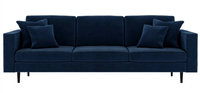 Blau Viersitzer Stoff Wohnzimmer Design Couchen Polster Sofa Sofas Samt Couchen