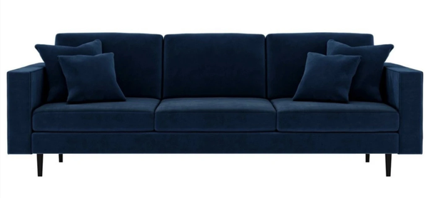 Blau Viersitzer Stoff Wohnzimmer Design Couchen Polster Sofa Sofas Samt Couchen-image
