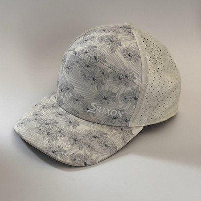 Srixon White Flower Golf Hat Hawaii Mens Adjustable Limited Discontinued