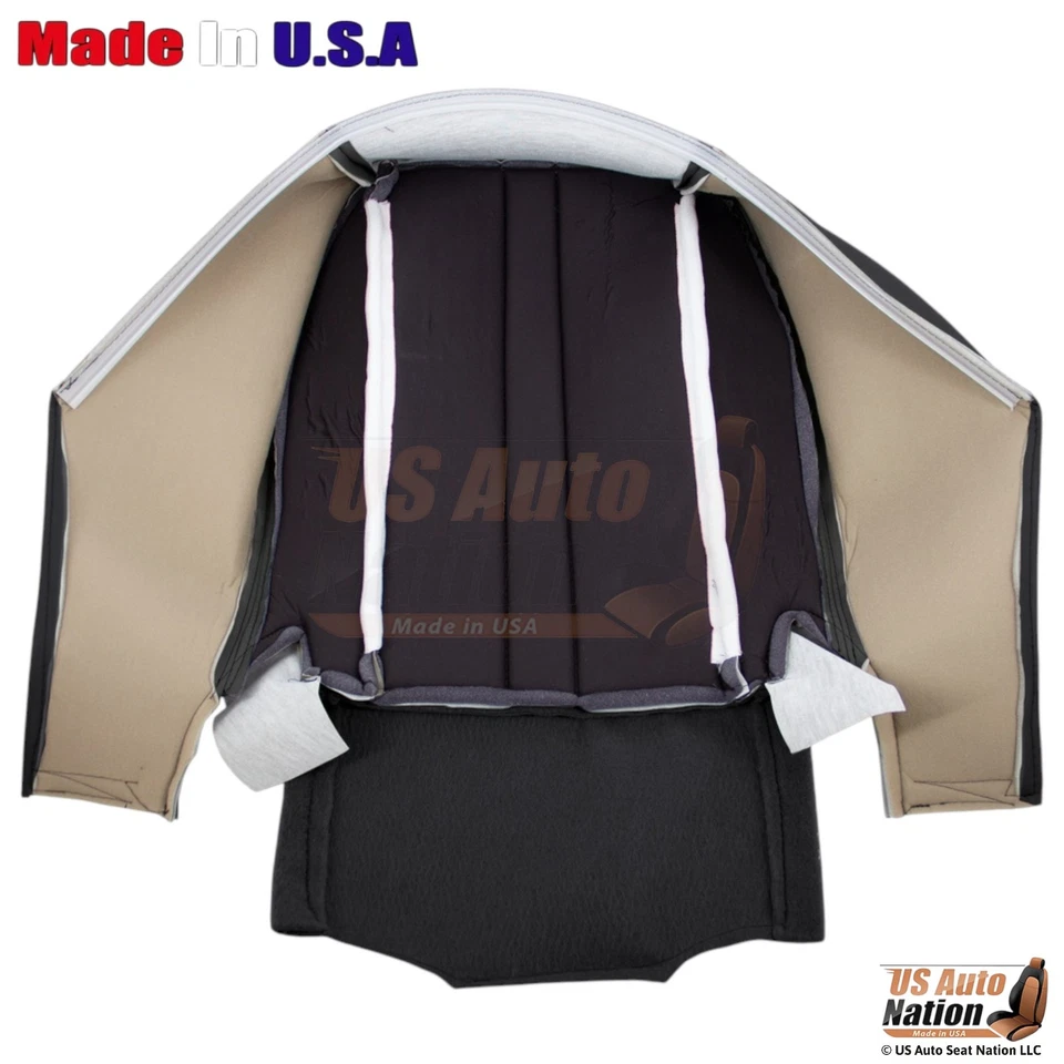 Cubiertas de asiento delanteras inferiores de cuero sintético para Chevy Express 2010-2015 muy de peltre oscuro Foto 3 de 4