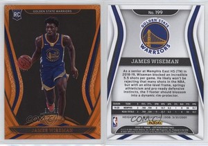 2020-21 Certified Mirror Orange /99 James Wiseman #199 Rookie RC