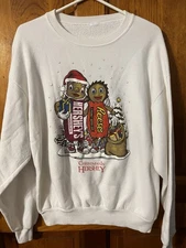 Vintage 90’s Ugly Christmas Crewneck Sweatshirt XL Hersheys Chocolate & Reese’s