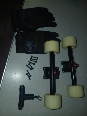 Caliber Longboard Trucks, Butter Balls, Reds Bearing, Slide Gloves, Hardware