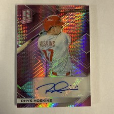2018 Panini Chronicles - Spectra Signatures Rhys Hoskins #SS-RH Neon Pink Prizm