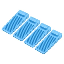 4 Pcs 1.57" TPR Non-Slip Door Stoppers for Bottom Door Stop Wedge, Blue