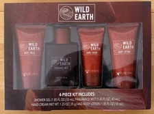 New Wild Earth 4 Piece Kit Shower Gel, Fragrance Mist, Hand Cream&Body (BH11)