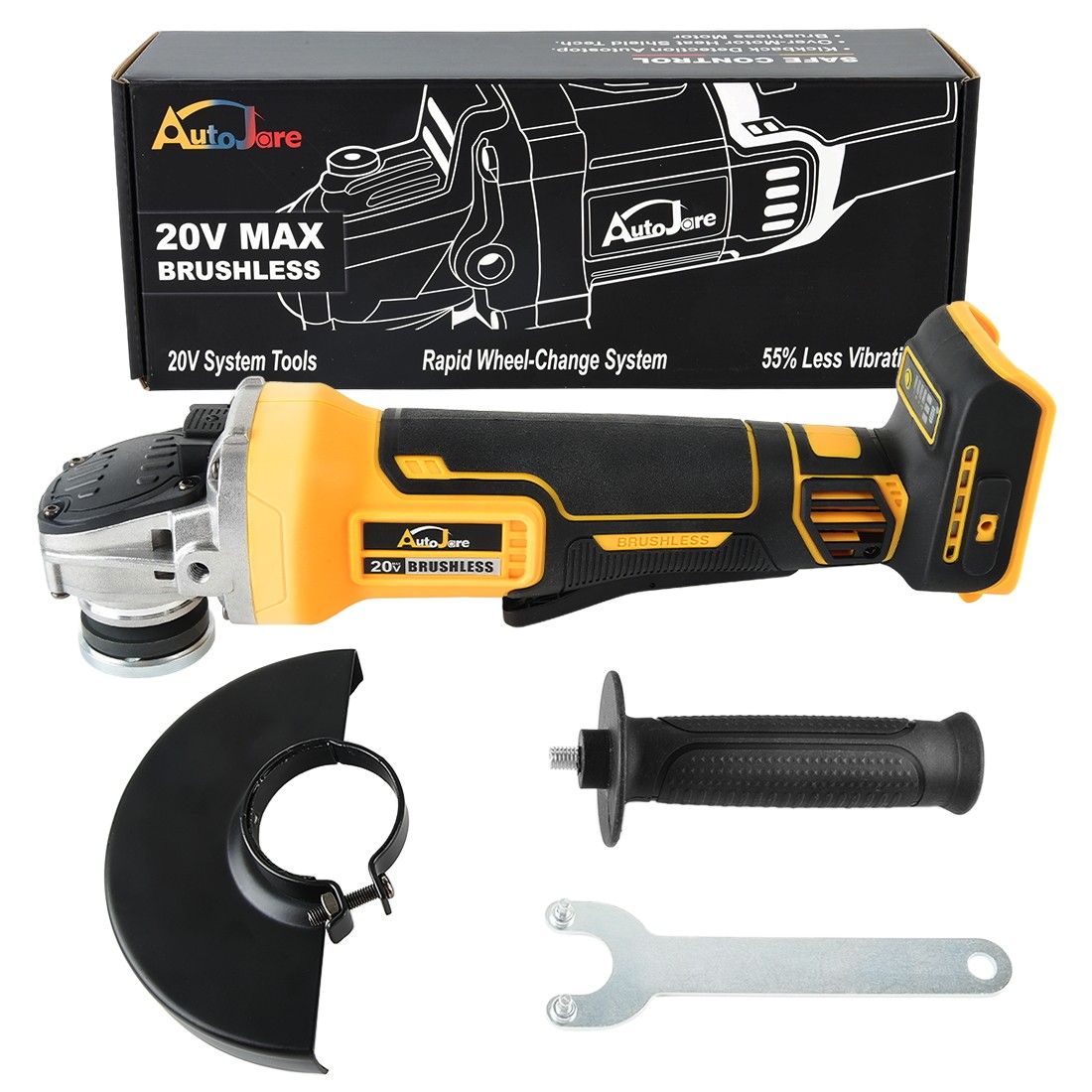 Brushless Cordless 125mm 5'' Angle Grinder Variable Speed For Dewalt 20V Battery