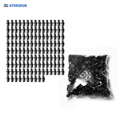 130Pcs Bumper Clips 10mm Hood Fender Push Rivets Retainer Fasteners for Element