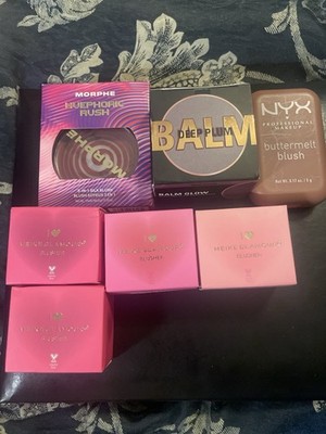 Morphe Revolution NYX and Meike Glamour Large Blush Makeup Bundle Lot 7 Pieces