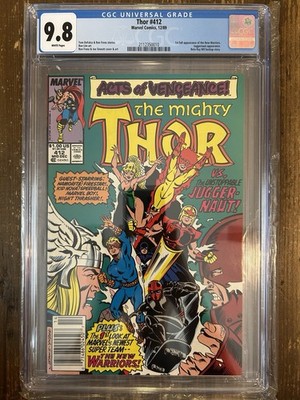 The Mighty Thor #412 CGC 9.8 Newsstand Variant First Appearance New Warriors