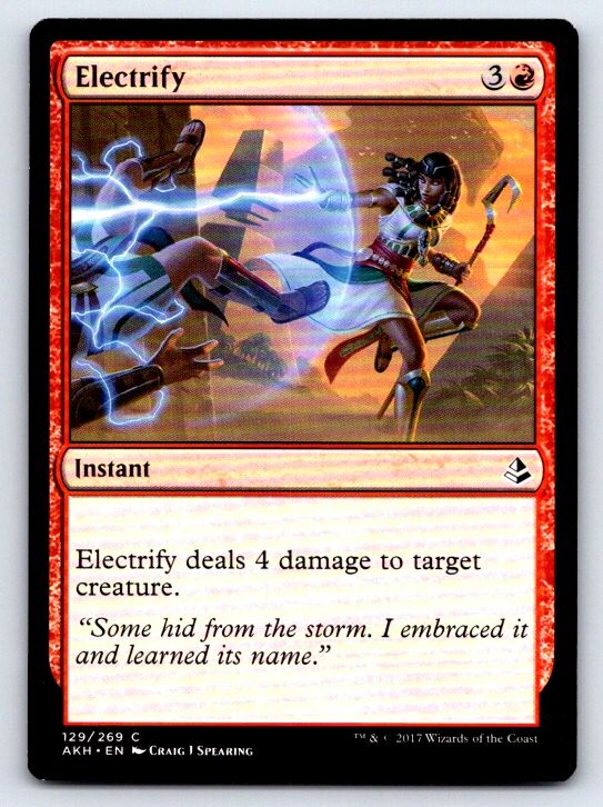 Electrify 129 Common Amonkhet Magic: The Gathering Lightly Played
