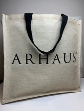 ARHAUS Large Jute Reusable Shopping Bag Beige 18x18x9