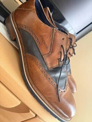 Men Bugatti Heels Brown Leather 45 #VYIP - Bild 1 von 4