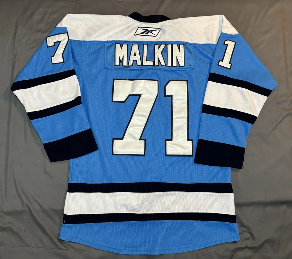 Camiseta deportiva clásica de invierno Reebok NHL Pittsburgh Penguins Malkin correa de lucha CCM 50 Foto 2 de 4