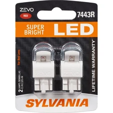 SYLVANIA 7443R T20 ZEVO LED Red Bulbs – Tail & Stop Light Replacement (2 Pack)