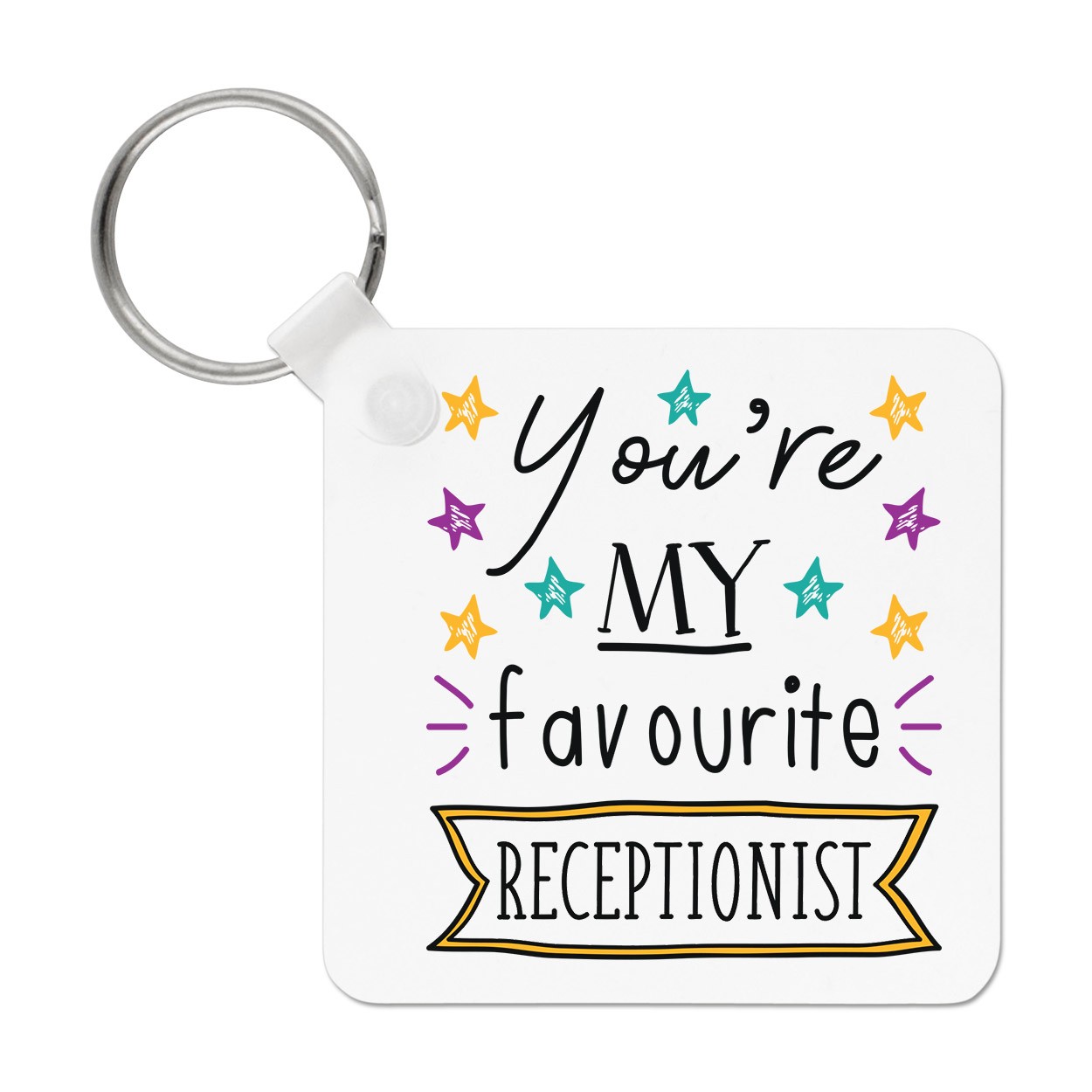 You're My Favourite Receptionist Stars Keyring Key Chain - Funny