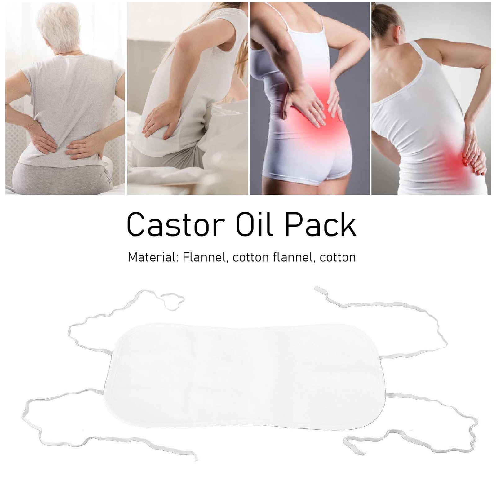 Reusable Castor Oil Pack Wrap Four Layer Design For Sleep Support Premium