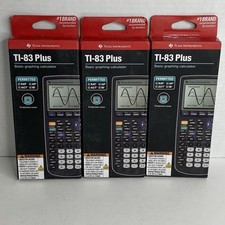 Lot of 3 Texas Instruments TI-83 Plus Graphing Calculators   Brand New Sealed